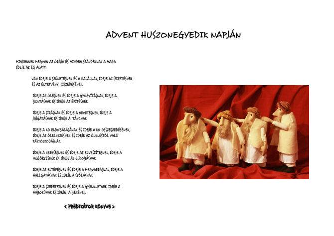 Advent huszonegyedik napja